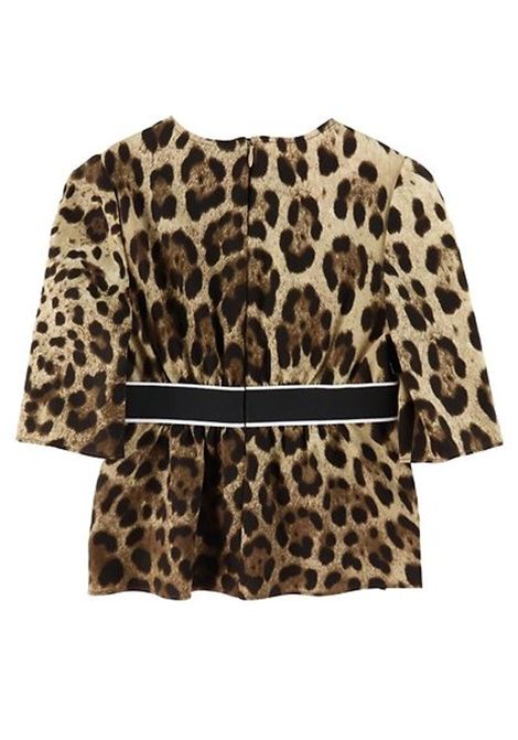 Blusa con stampa leopardata DOLCE & GABBANA KIDS | L55S41 G7BIJHY13M
